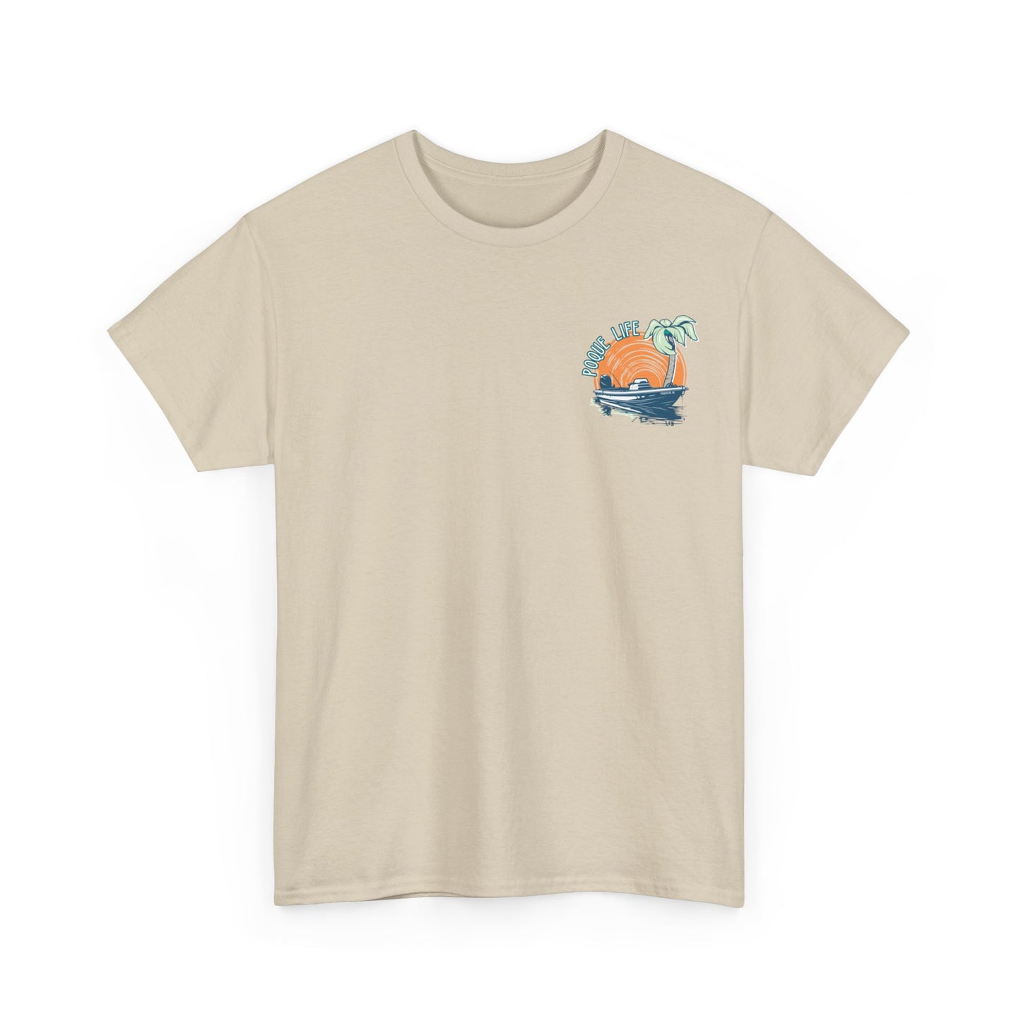 Boat with Orange Sunrise Tee