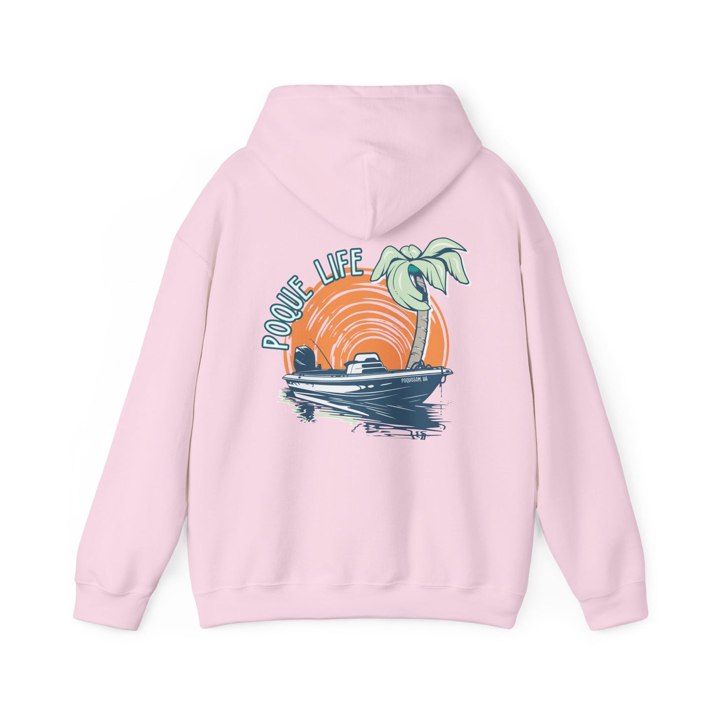 Boat with Orange Sunrise Hoodie