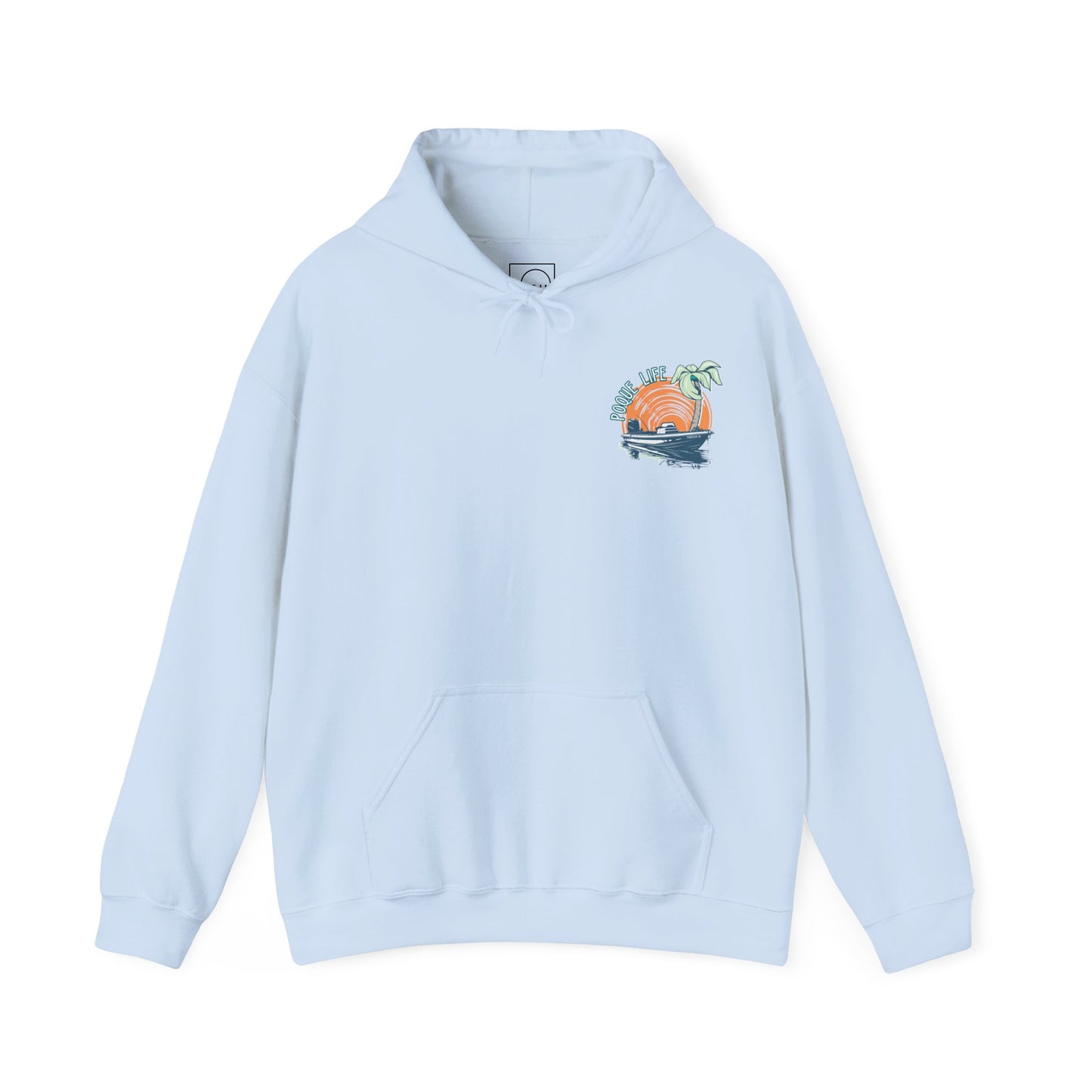 Boat with Orange Sunrise Hoodie