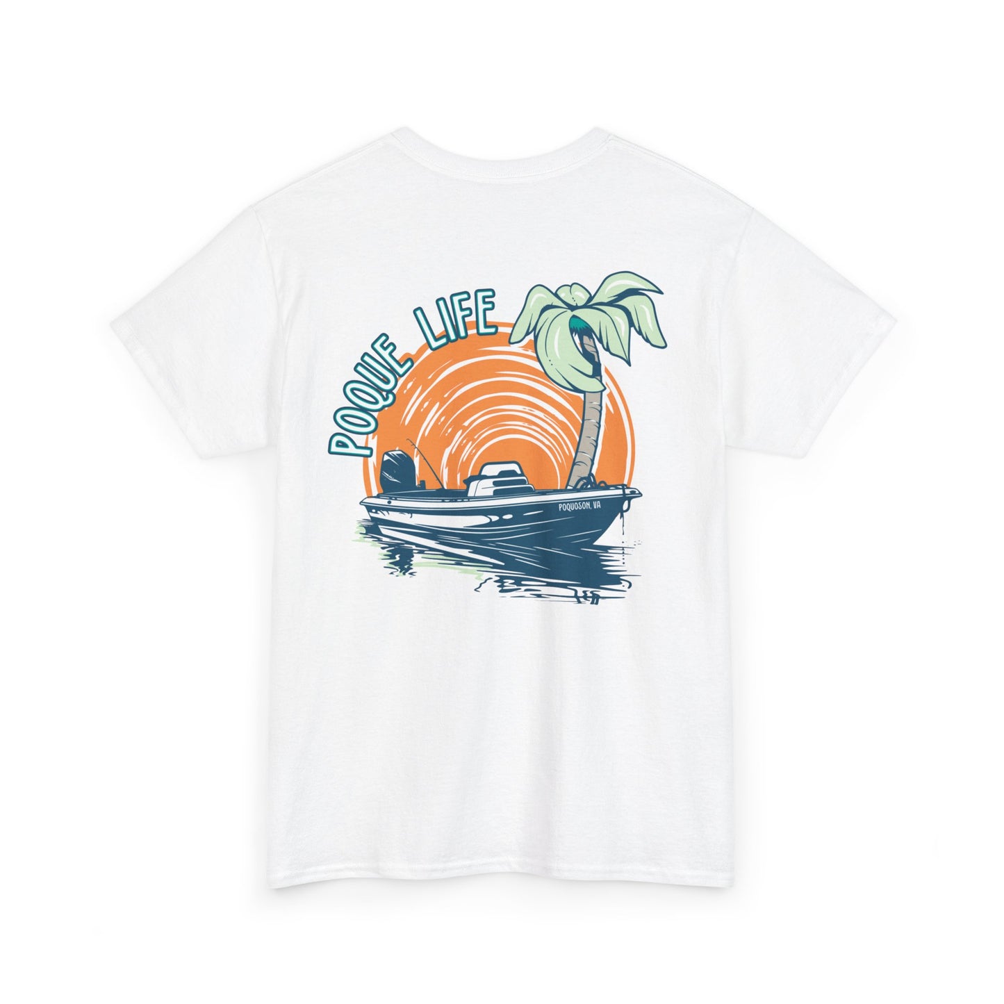 Boat with Orange Sunrise Tee