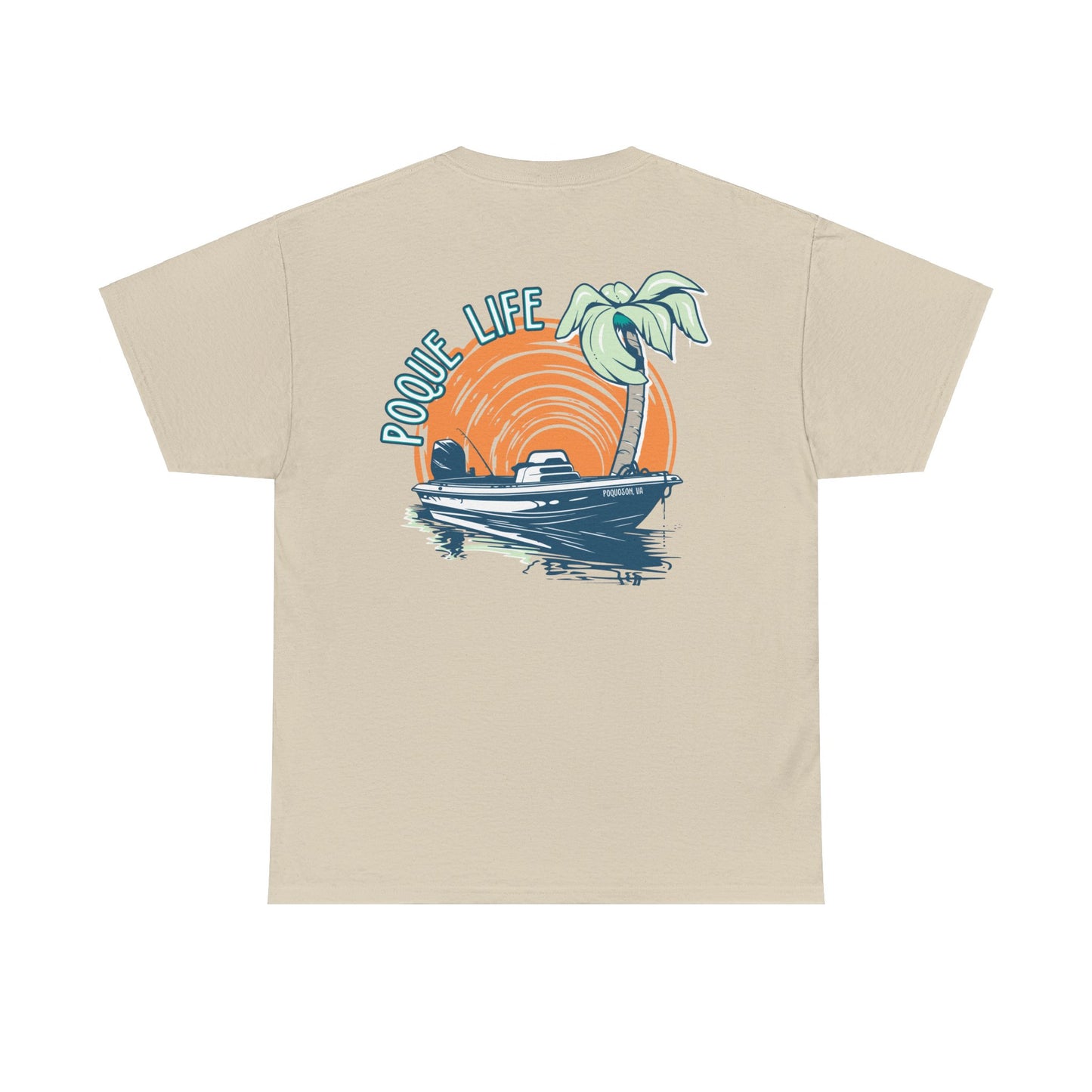 Boat with Orange Sunrise Tee