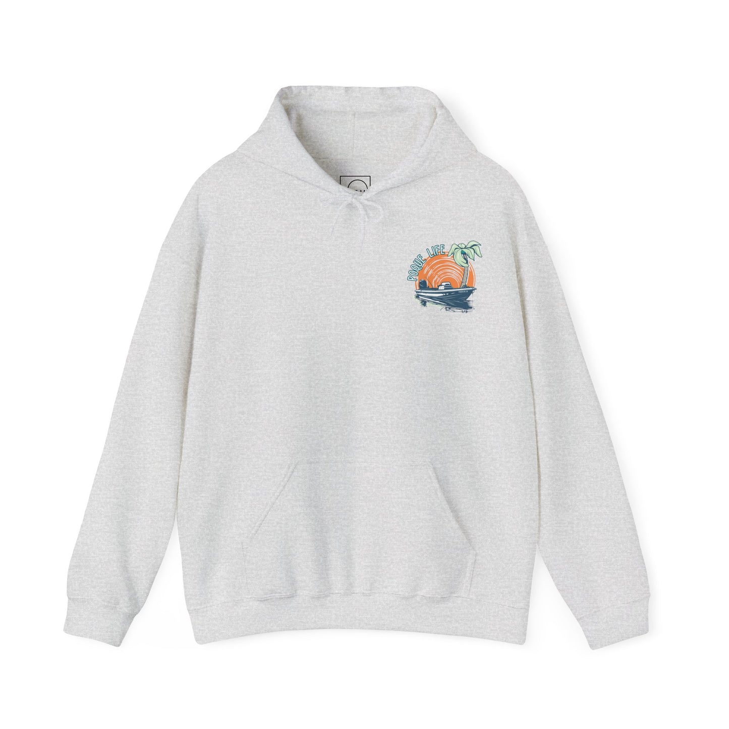 Boat with Orange Sunrise Hoodie