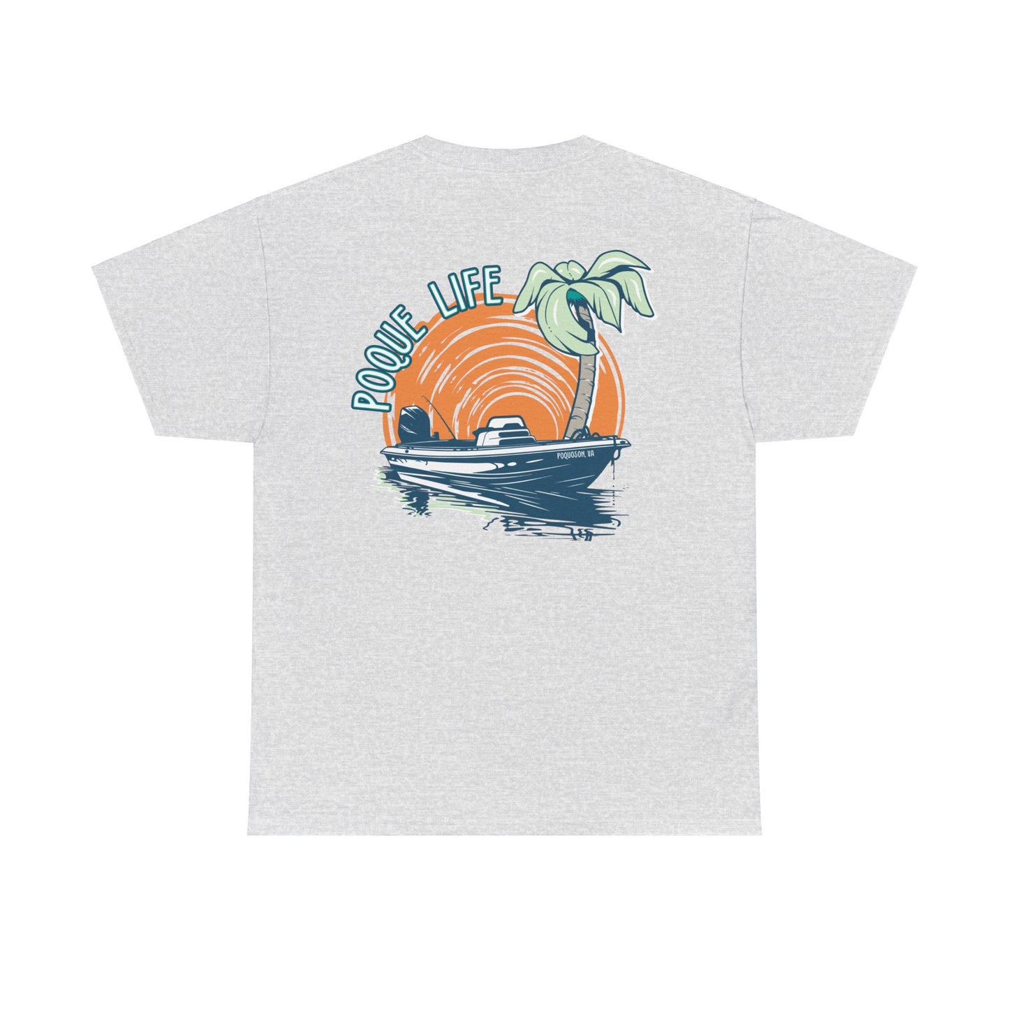 Boat with Orange Sunrise Tee