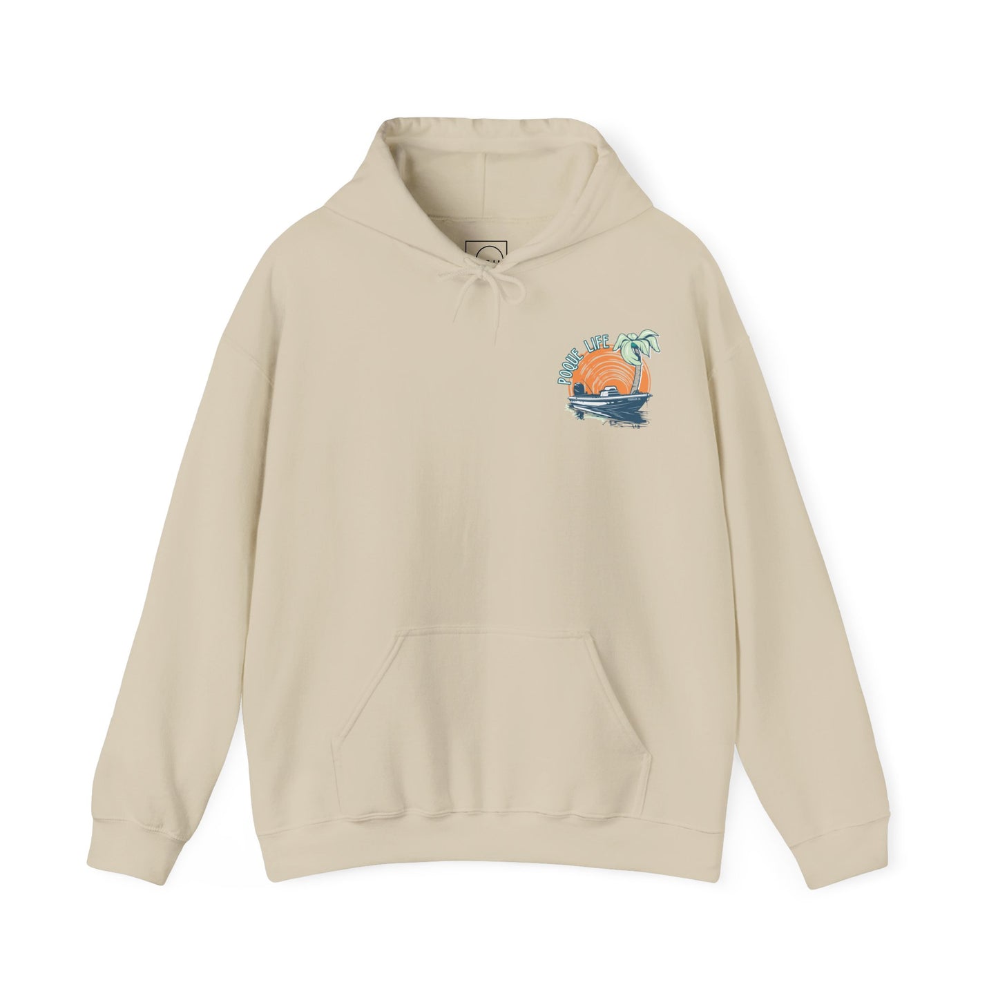 Boat with Orange Sunrise Hoodie