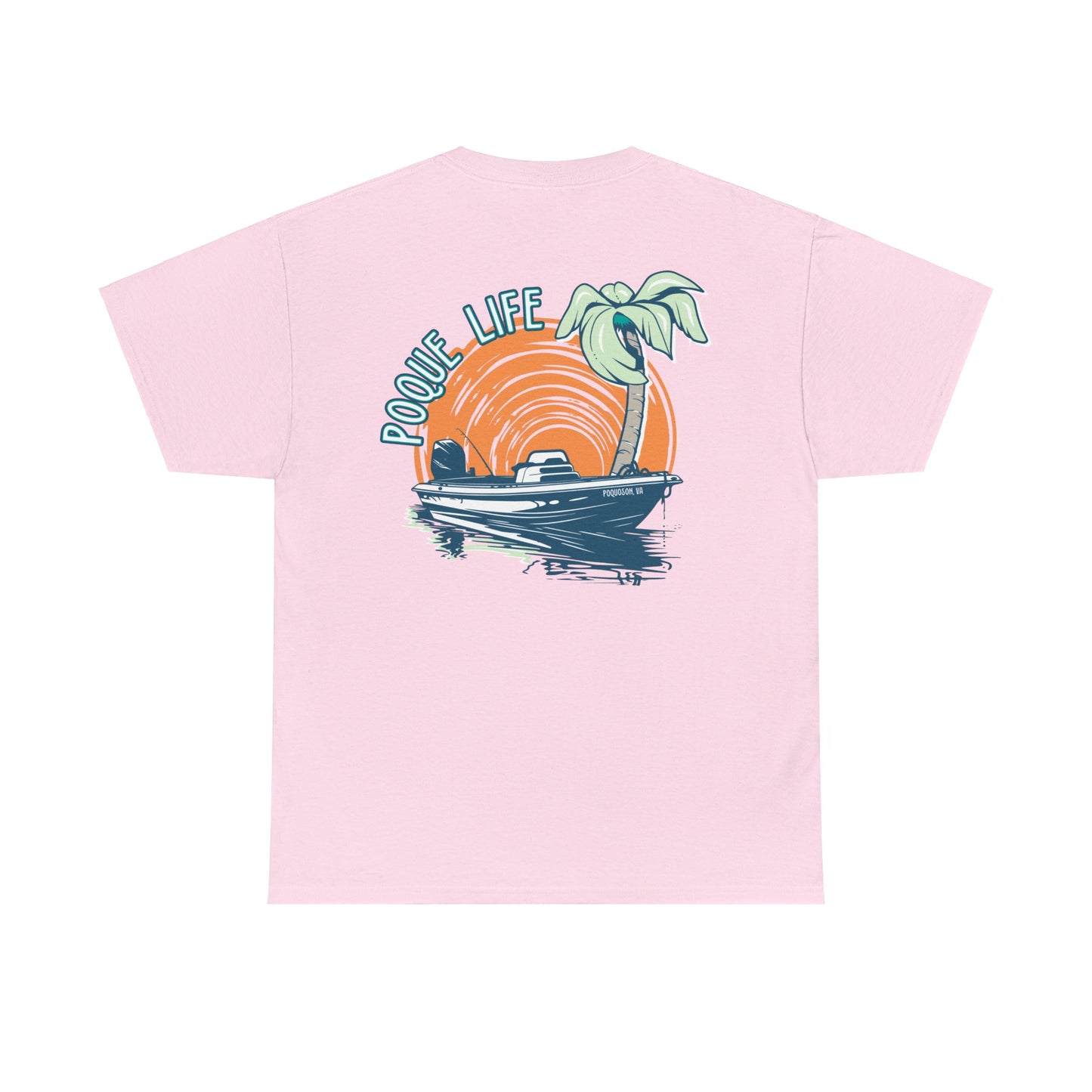 Boat with Orange Sunrise Tee