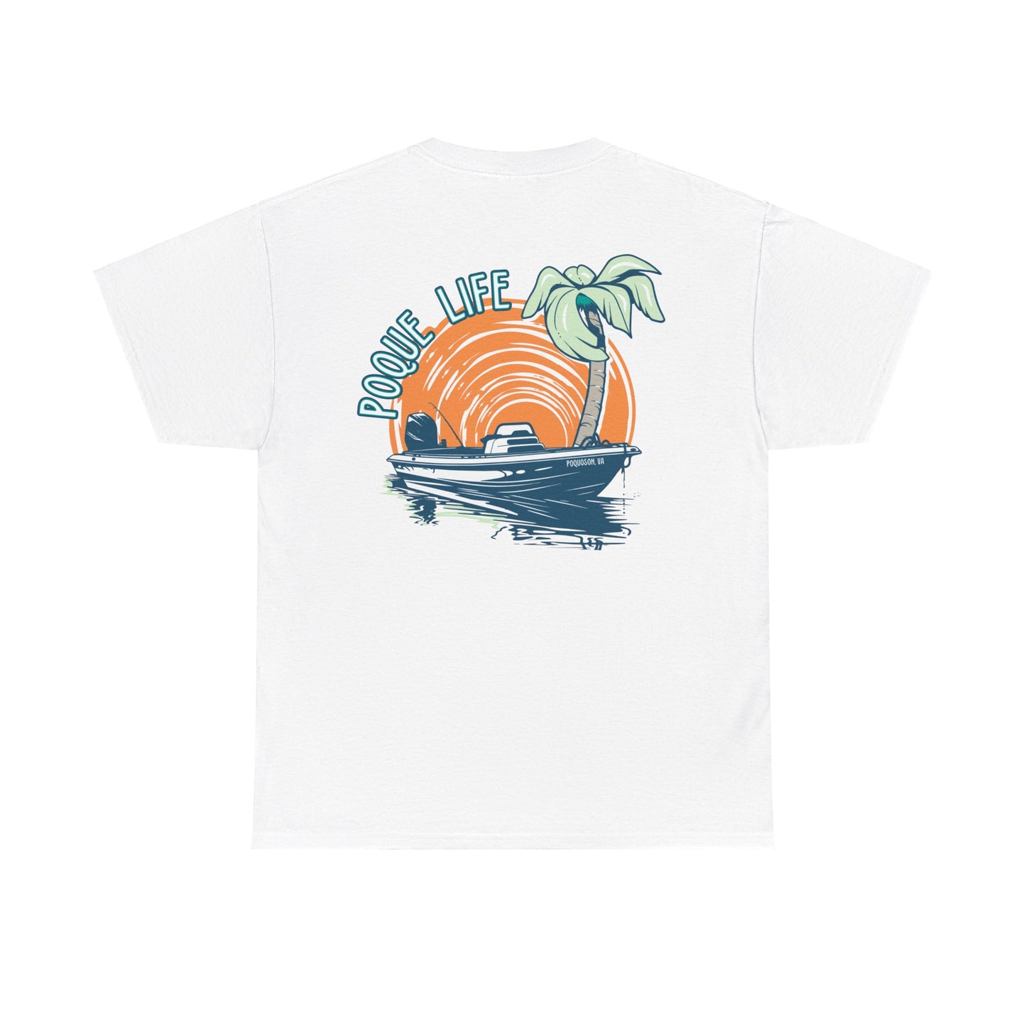 Boat with Orange Sunrise Tee