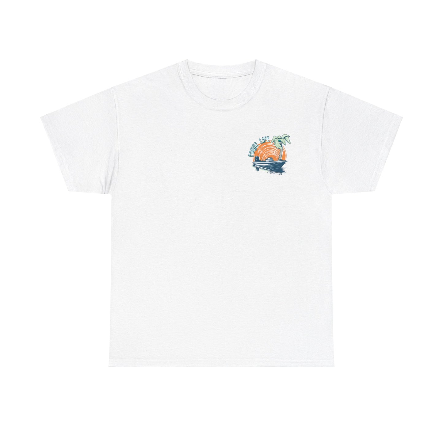 Boat with Orange Sunrise Tee