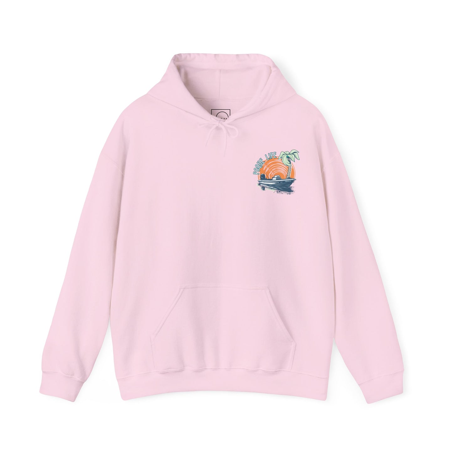Boat with Orange Sunrise Hoodie