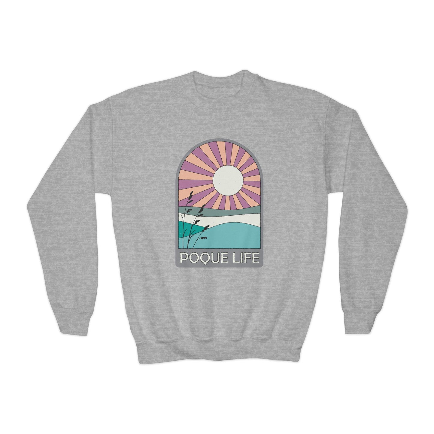 Youth Modern Arch (Pink) Crewneck Sweatshirt