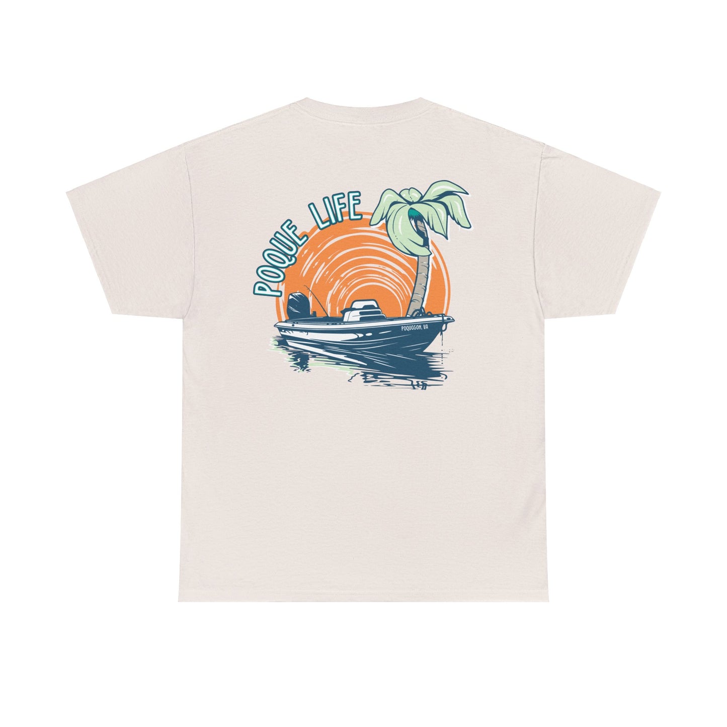 Boat with Orange Sunrise Tee