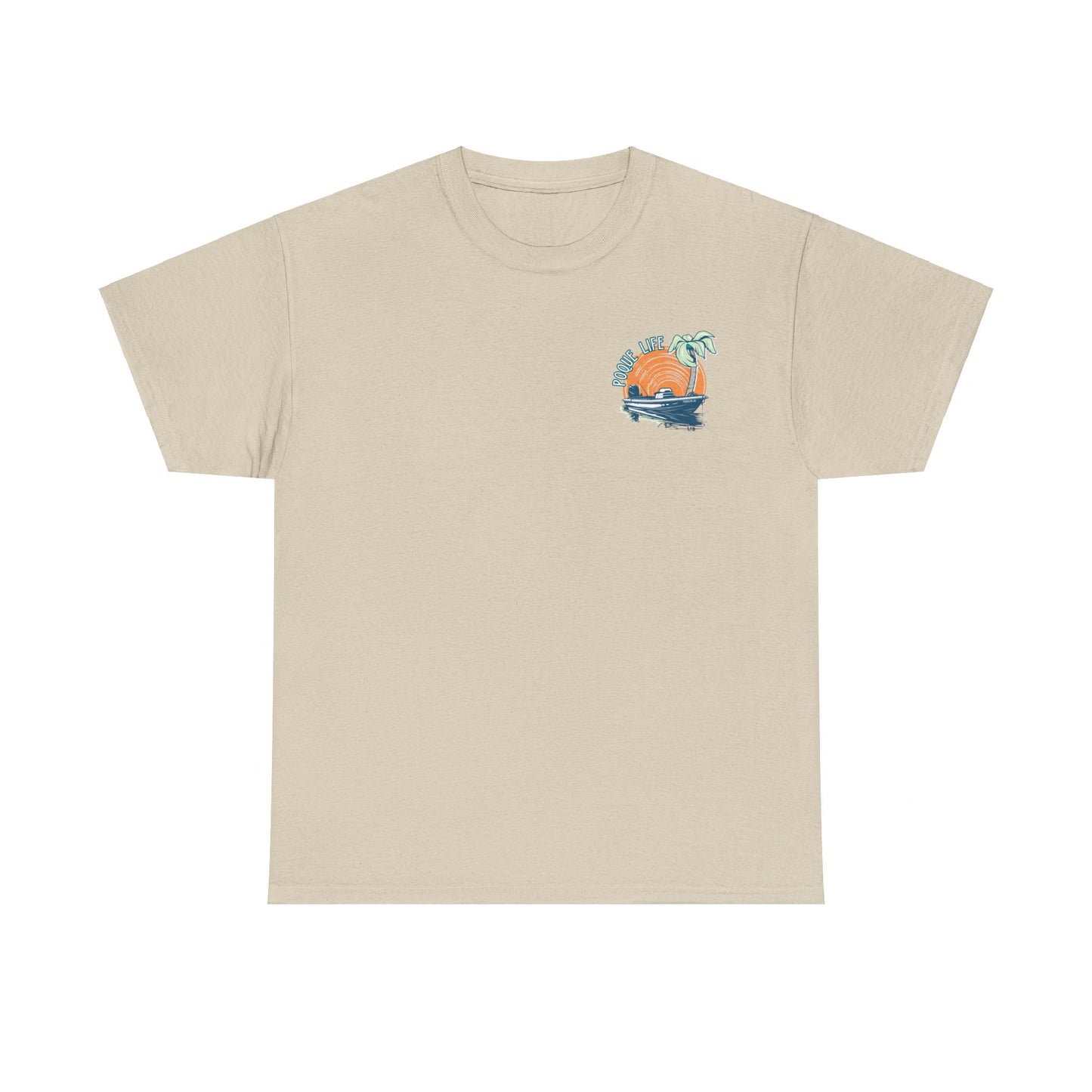 Boat with Orange Sunrise Tee