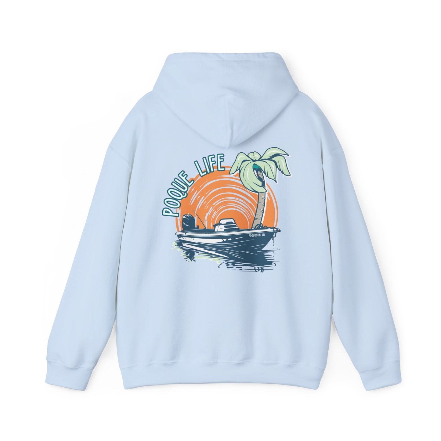 Boat with Orange Sunrise Hoodie