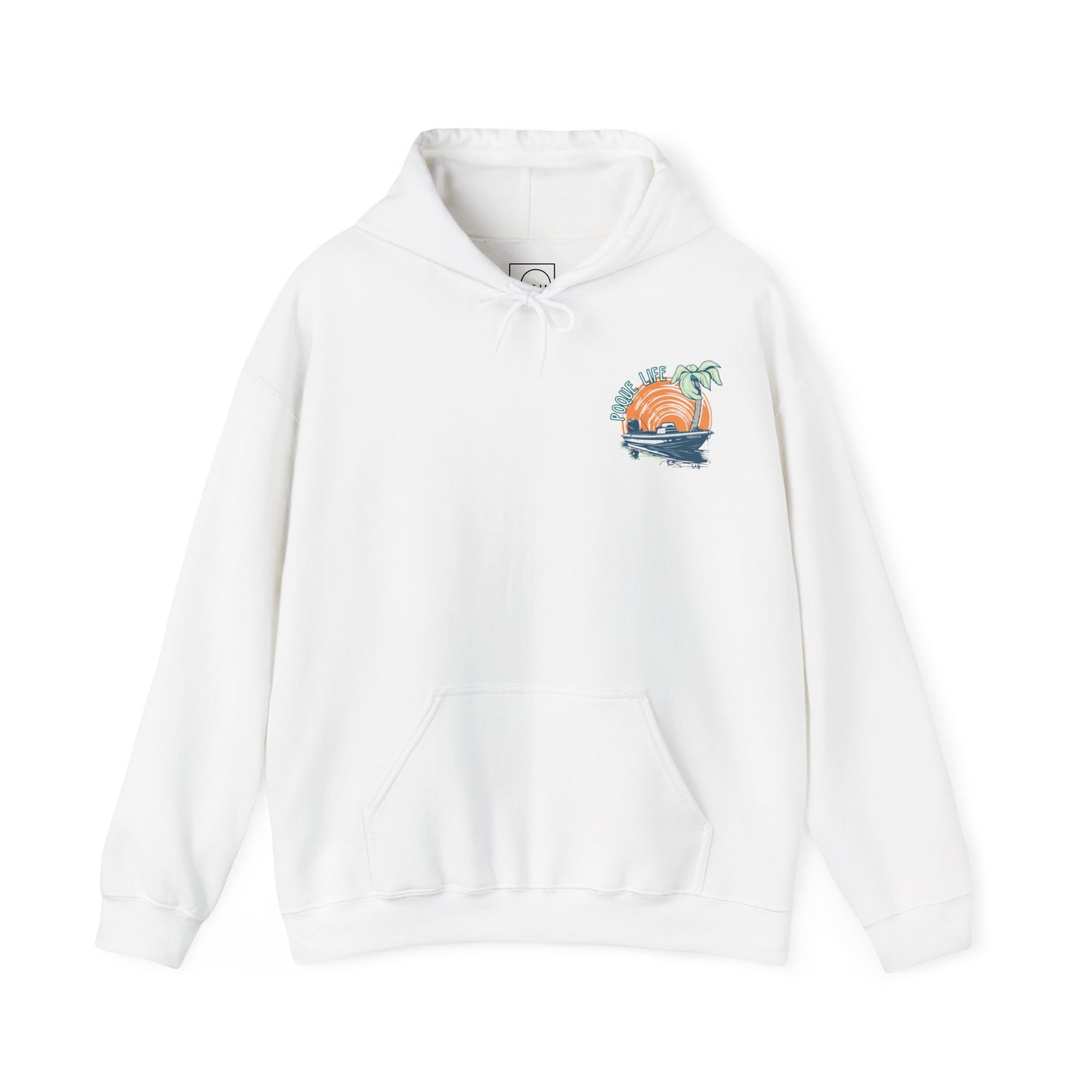 Boat with Orange Sunrise Hoodie