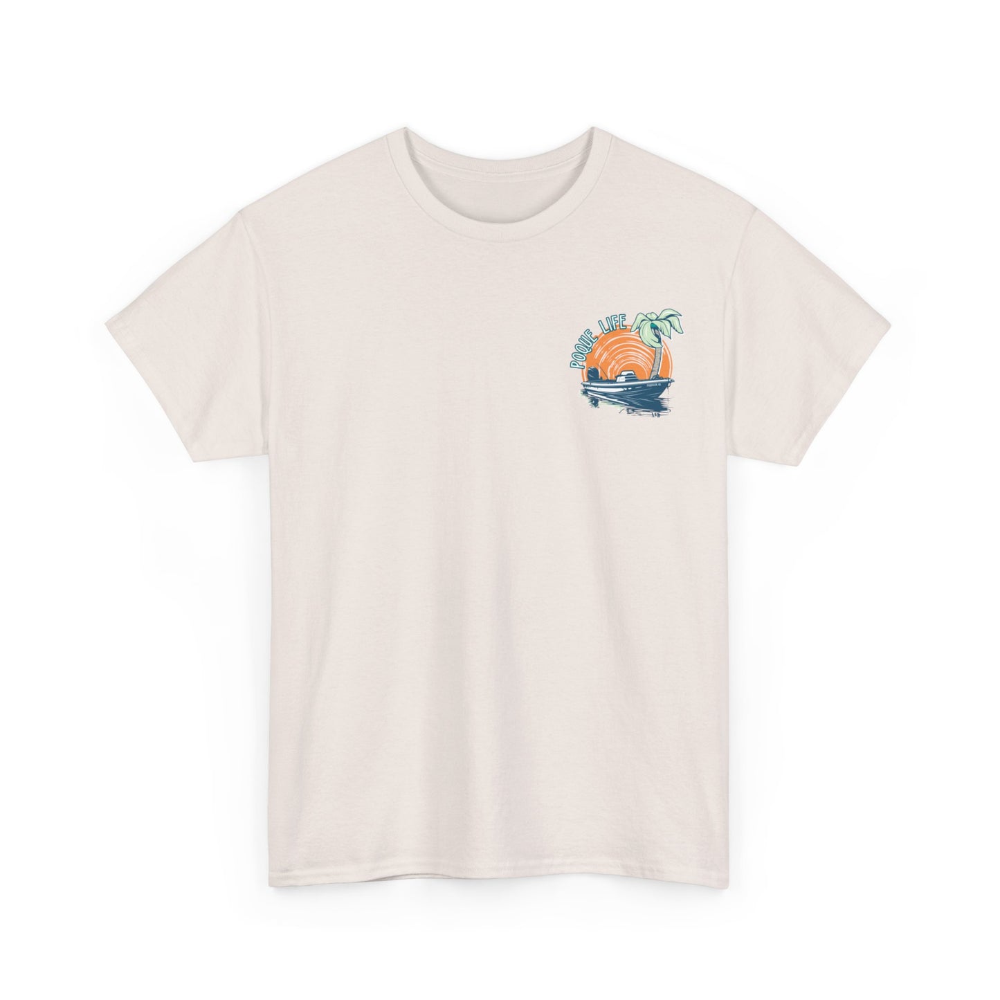 Boat with Orange Sunrise Tee