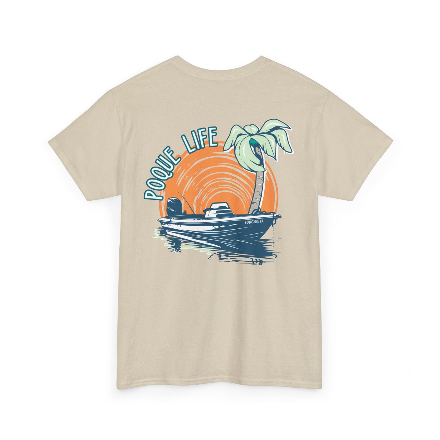 Boat with Orange Sunrise Tee