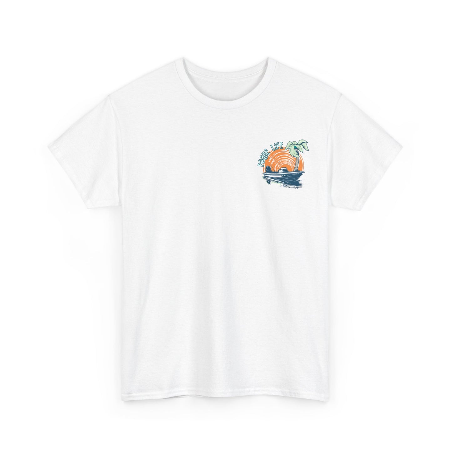 Boat with Orange Sunrise Tee
