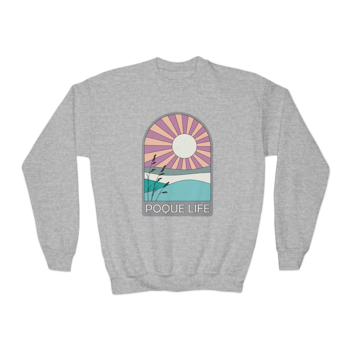 Youth Modern Arch (Pink) Crewneck Sweatshirt