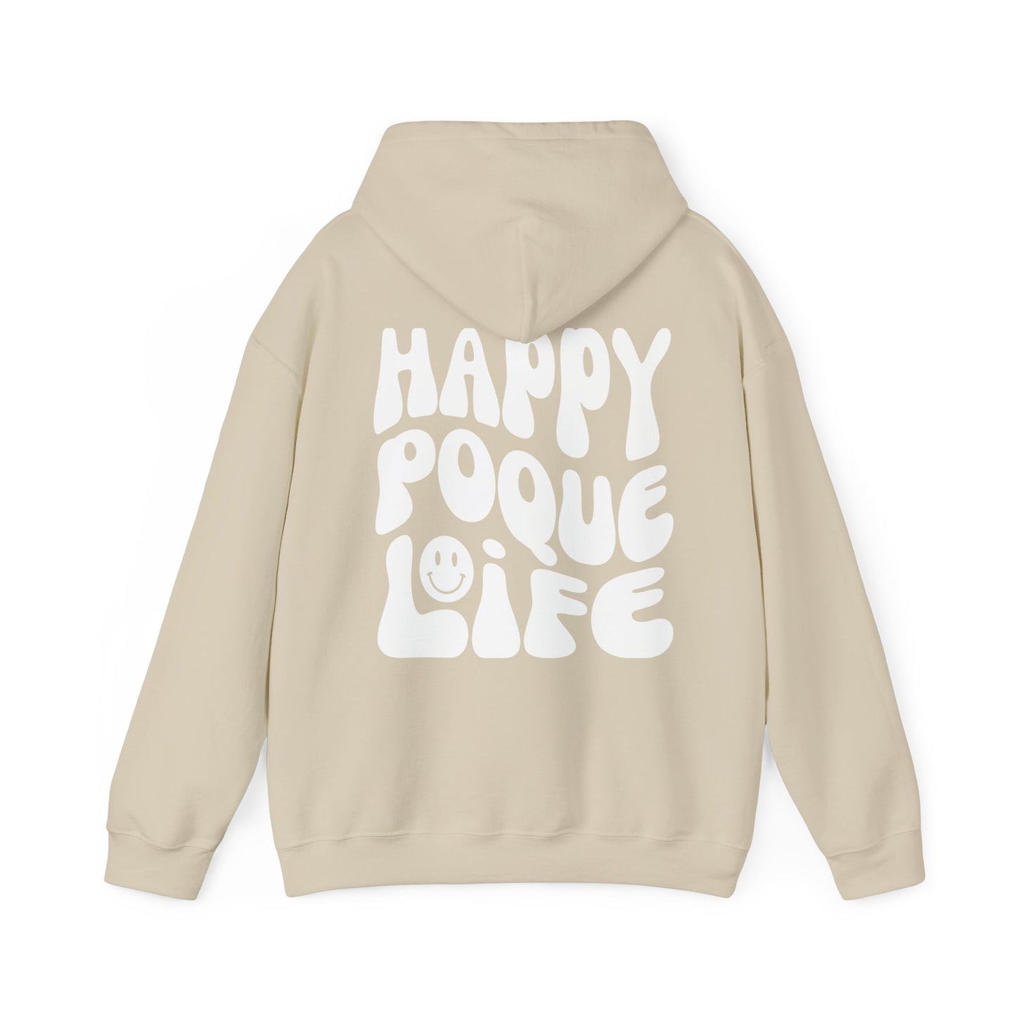 Happy Poque Life (White) Hoodie