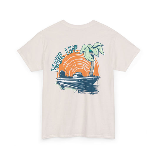 Boat with Orange Sunrise Tee