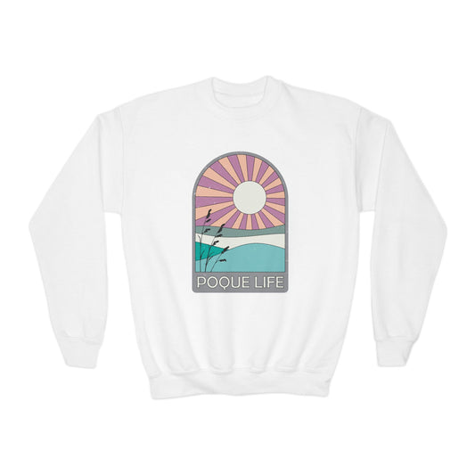 Youth Modern Arch (Pink) Crewneck Sweatshirt